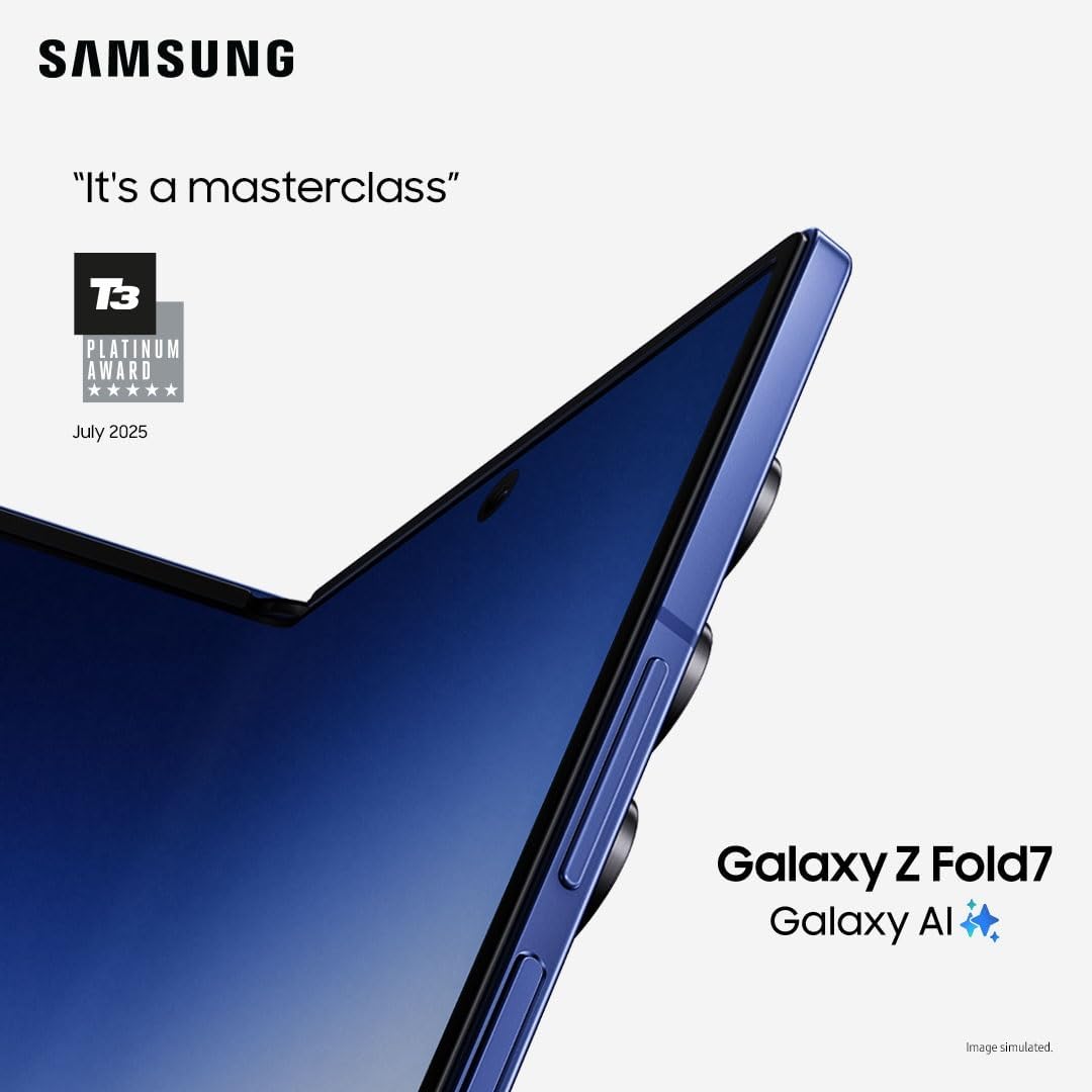 Samsung Galaxy Z Fold7 5G 256GB – Silver Shadow, 12GB RAM, 200MP Camera, Galaxy AI Mobile Phone Unlocked